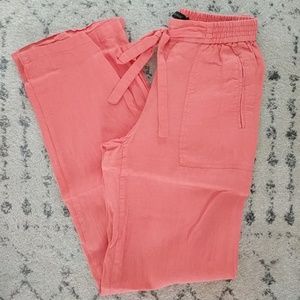 Zara Basic Linen Wide-Leg Pants